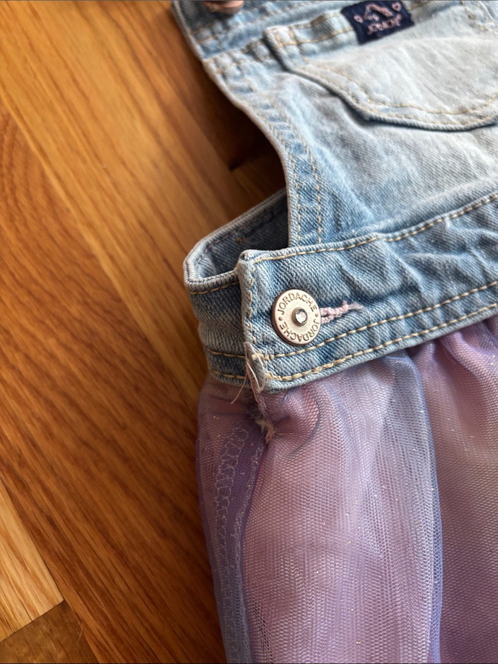 2T Jordache Denim Overalls Dress - Picture 7 of 12